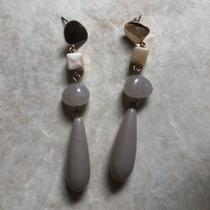 Orsay rose tone statement earrings